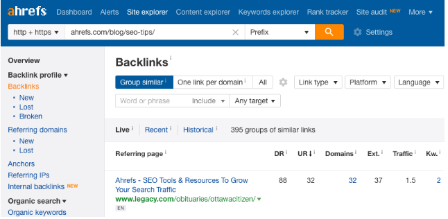 compare the figures obtained by the site with niche competitors